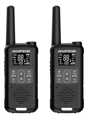 Baofeng 2 Radios Pofung T22 Walkie-talkie Portátil Color Negro