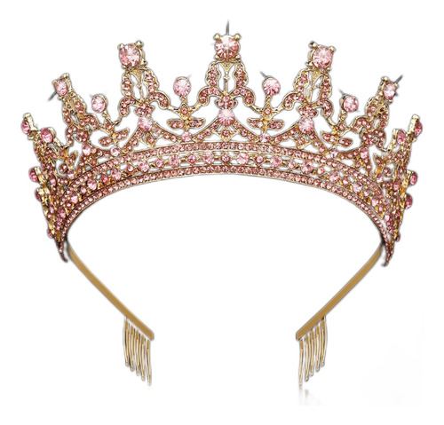 Makone Corona De Tiara Con Peine Para Mujer, Diademas De Cri