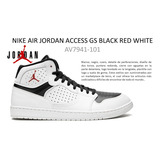 Zapatos Nike Air Jordan Access Gs Black Red White Talla 14