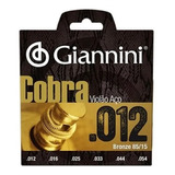 Encord. Violão Aço Bronze - Giannini Cobra 85/15 Geeflks 012