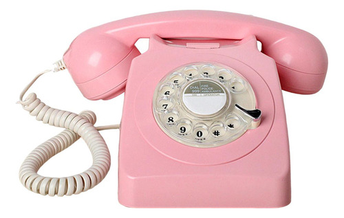 Teléfono De Marcación Rotativa Vintage Con Rellamada