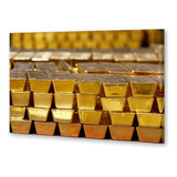 Cuadro 50x75cm Oro Gold Barra Lingotes Dinero Dorado P3