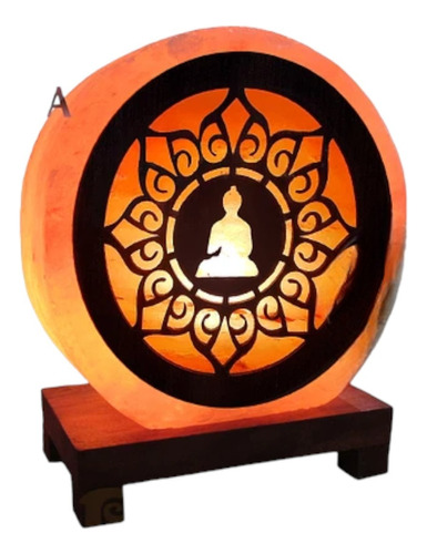 Lampara De Sal 3d Buda - Mandala