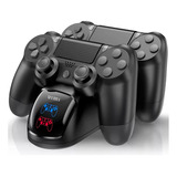 Base Cargador Dual Para Control De Ps4 Con Indicador Led