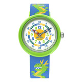 Reloj Flik Flak Dancing Dragon Zfbnp113c Color De La Correa Azul Color Del Bisel Verde Color Del Fondo Blanco