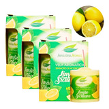 Kit 3 Velas Aromáticas Perfume Ambiente Cheirinho Limão Sic