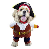 Disfraz Para Perro Y Gatos Diseño Pirata Halloween Mascotas