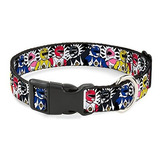 Collar Gato Power Rangers Burst Black/white 1/2  - 9-15 