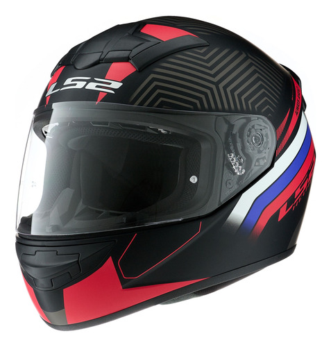 Casco Ls2 Ff352 Zen Matt Black Red