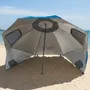 Sombrilla Carpa Playera Refugio 2.4m Con Rompeviento +uv Color Azul Lisa