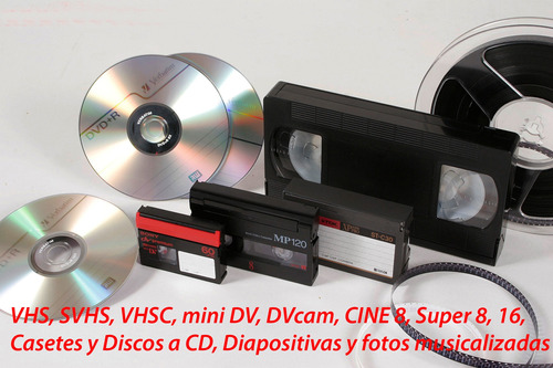 Conversion  Vhs -hi8 -minidv  , Audio, Y Cine 8-s8-16mm 