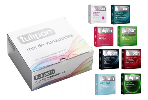 Preservativos Tulipán Mix Surtidos X 36. Variantes. Discreto
