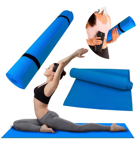 Tapete Yoga 174x61cm Ejercicio Gym Pilates Antiderrapante