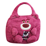 Bolsa De Mano Afelpada Peluche Kawaii Sanrio Disney 23-mrb Color Lotso - Rosa Oscuro 23-mrb-002 Diseño De La Tela Afelpado