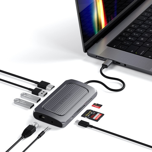 Satechi Adaptador Multipuerto Usb4 - Carga Usb-c Pd De 100 W