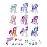 My Little Pony Hasbro, New Generation - Colección Gala Real, Set De Figuras De Juguete Con Accesorios, Contenido: 9 Figuras De 7.5 Cm Y 13 Accesorios, Para Niñas Y Niños De 3 Años En Adelante