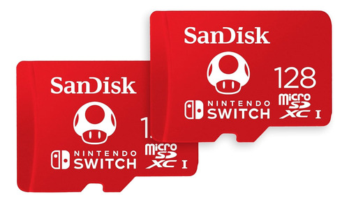 Tarjeta De Memoria Sandisk Microsd 128gb Nintendo Switch 2pc