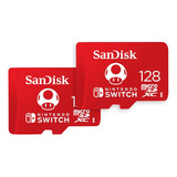 Tarjeta De Memoria Sandisk Microsd 128gb Nintendo Switch 2pc