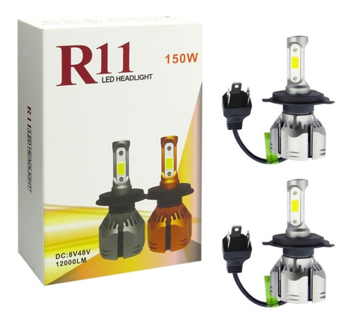 Set X2 Ampolleta Led R-11, Modelo H-4, H7, H11 12000 Lumenes