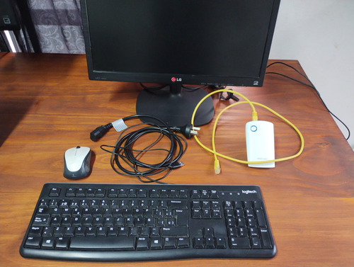 Pc Completa + Monitor LG Led 19  + Teclado + Mouse + Wifi