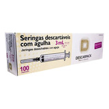 Seringa 3ml Com Agulha 25mm X 0,7mm Bico Luer Slip