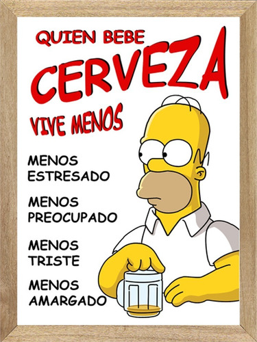 Frases Cerveza Bebidas, Cuadro, Poster, Carteles      M326