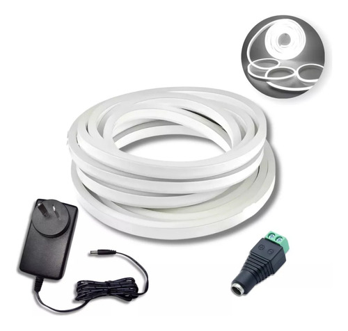 Kit Manguera Luces Neon Led Flexible 3 Mts + Fuente+conector