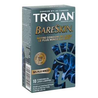 Condones Preservativos Latex Delgados Trojan Bareskin 10 U | Envío gratis