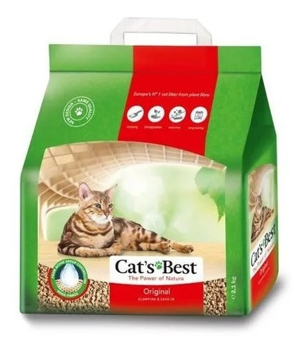 Arena Gato Cats Best Biodegradable 2.1kg Natural Absorbente 