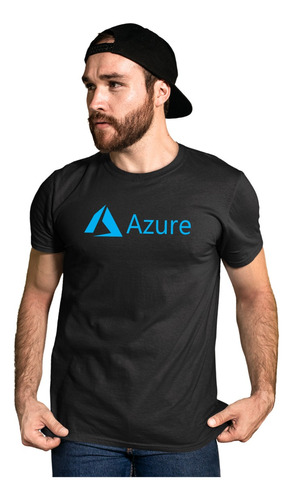 Camiseta Camisa Azure Microsoft Computação Estampa Em Relevo