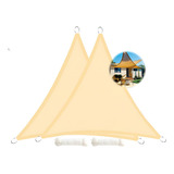 X2 Carpa Toldo Vela Sombra Terraza Toldo Vela Triangular 5x5