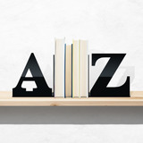 Suporte Aparador Porta Livros Bibliocanto A-z De A A Z Cor Preto