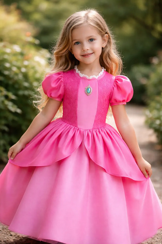 Vestido Princess Peach Para Niña, Fiesta De Cumpleaños, Ropa