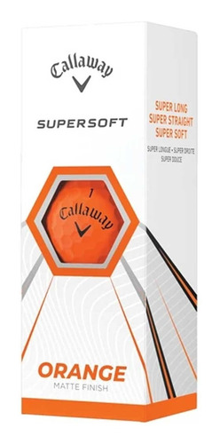 Pelotas Golf Callaway Supersoft - Tubo X 3 | The Golfer Shop Color Naranja