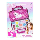 Kit De Maquillaje Para Niñas Unicornio Labial Manicura Juego