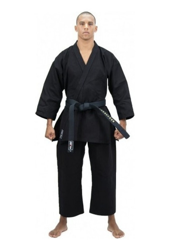 Kimono Kyoshi Karate Start Preto Adulto - Com Faixa Branca