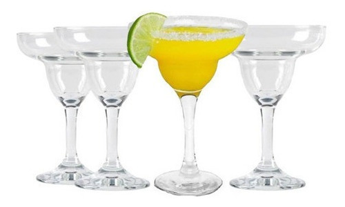 Set 4 Vasos Margarita Glasso Premium Coctel Tragos Tequila Color Cristal
