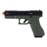 Pistola Airsoft Gbb Green Gás Blowback Glock R18 Od Qgk