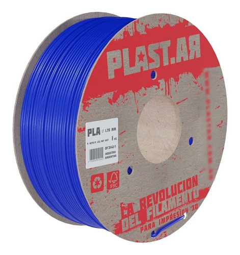 Filamento Para Impresoras 3d Plast.ar Pla Full :: Color Azul