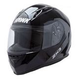 1 Casco Hawk Importado Integral Zx3 Negro Brillo Talle L 60 