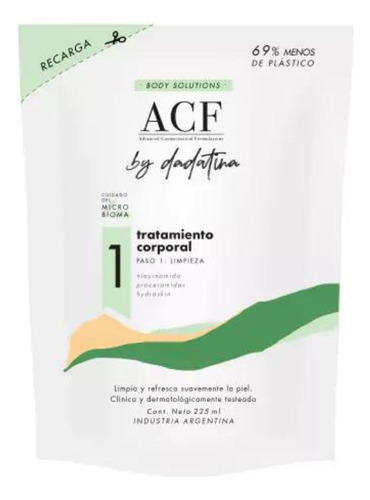 Acf Refill Tratamiento Corporal Paso 1 Limpieza By Dadatina 