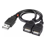 Cabo Extensor Usb Duplo 1 P/ 2 Portas Fêmeas Splitter Duplo