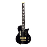 Guitarra Eléctrica Traveler Eg-1 Custom De Aliso Gloss Black Brillante Con Diapasón De Nogal Negro