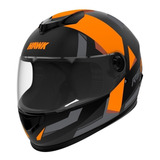 Casco Para Moto Integral Hawk Rs1  Naranja Fluo F Talle M 