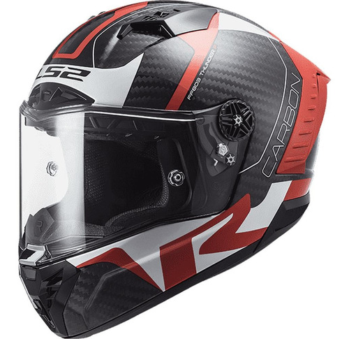 Casco Cerrado Ls2 Thunder Carbon Racing 1 Rojo