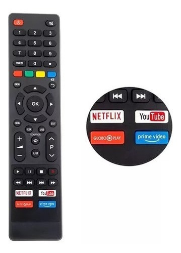 Controle Tv Philco Smart Ph55 Tecla Netflix Globoplay