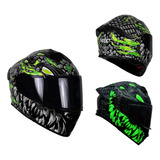 Casco Kov Toxic Luminicente Brilla En La Oscuridad Deportivo