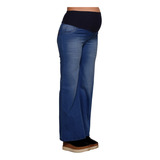 Jean Embarazada Ancho Elastizado Wide Leg Qs