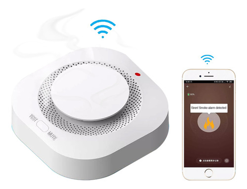 Detector De Humo Inteligente Wifi Sensor De Incendio Alarma