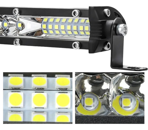 Barra Led Ultra Slim 80cm Luz Blanco Spot+flood 306w 12/24v